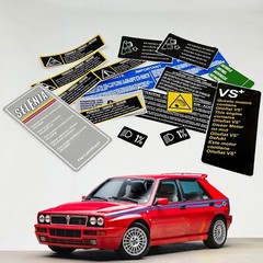 Lancia Delta Hf Integrale Restoration Warning Engine Stickers
