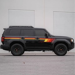 Creative Sunset Color Car Stickers Side Precut Modified Stripes Decal Vinyl