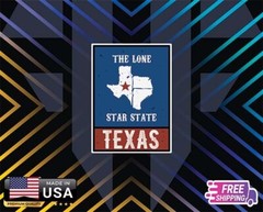 TEXAS LONE START STATE STICKER DECAL CAR LAMINATED VINYL LAPTOP FREE GIFT