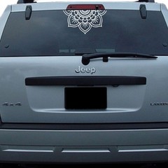 BOHO MANDALA FLORAL PEACE CAR WINDOW DECAL WATERPROOF VINYL DECAL STICKER