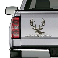 Whitetail Deer Hunting Silverado Camouflage Decal Truck Bow Case Window Sticker