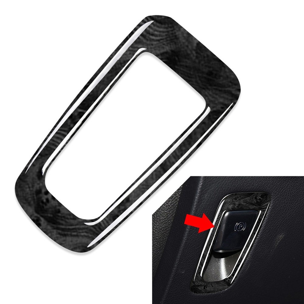 Black Hand Brake Park P Button Trim For Benz C E GLC Class W213 W205 X253