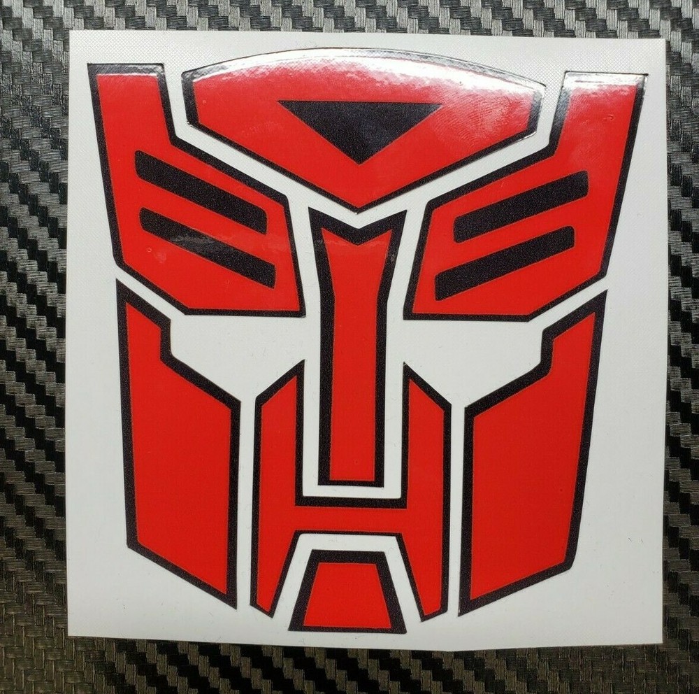 Transformers Optimus Prime Autobots decal Sticker Gloss Red black White