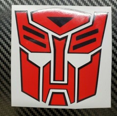 Transformers Optimus Prime Autobots decal Sticker Gloss Red black White