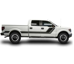 2 PCS Graphic Stripe Car Door Sticker For Ford F-150 CREW CAB 6.5 BED Side Decal
