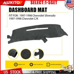Dash Cover Mat Fits 1997-1998 Chevrolet Silverado C-K Series Dashboard Gray 1-5X