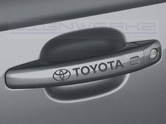 Toyota Door Handle Decal Sticker logo TRD Camry Celica FRS 4 runners – Set of 4