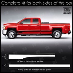 Rocker Panel Side Stripes Decals For Chevrolet Silverado Colorado S10 WT LT EV