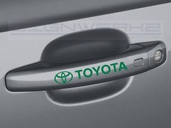 Toyota Door Handle Decal Sticker logo TRD Camry Celica FRS 4 runners – Set of 4
