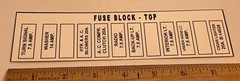 1956 1957 Continental Mark II FUSE BOX LABEL Reprint (Not A Lincoln) White