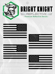 Reflective American Flag Car Stickers – 4pcs for Enhanced Night Visibility