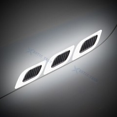 Set(6X) White 3D PVC Racing Strong Reflective Durable Sticker Decor For Car Body