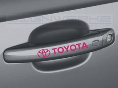 Toyota Door Handle Decal Sticker logo TRD Camry Celica FRS 4 runners – Set of 4