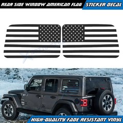 2Pcs Rear Side Window American Flag Decal For Jeep Wrangler JL JLU 2018+ 4-Door