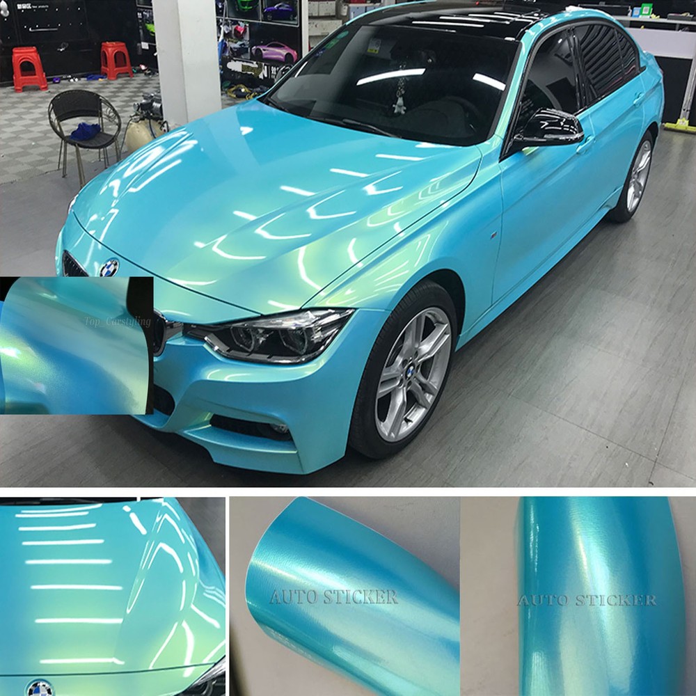 Premium Chameleon Glossy Coral Pearl For Whole Car Wrapping Vinyl Film Sticker