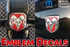 RAM 3500 Ram Heads Front and Rear Emblem Inlays Decals 13 14 15 16 17 18