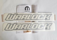 New 2018-2024 Dodge Ram 1500 Classic WARLOCK Bed Side 2 Decals, OEM Mopar