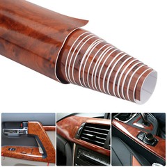 50x150cm High Glossy Wood Grain Vinyl Wrap Film Sticker Decal Roll Car Interior