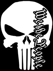 Punisher Skull We the People Patriotic Vinyl Decal Multiple Colors and Sizes