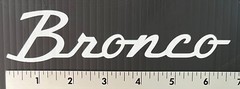 Ford Bronco Heritage Script 6.5 inch vinyl decal 2 Pack