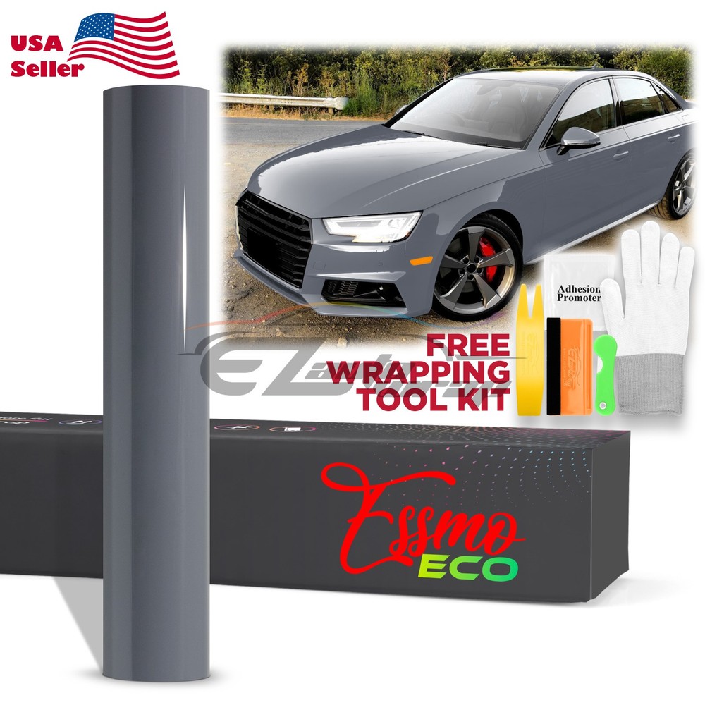 5FTx6FT PPF Gunmetal Gray Gloss Color Vinyl Paint Protection Film Scratch Wrap