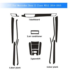 For Benz E Class W212 2014-2015 5D Carbon Fiber Pattern Interior DIY Trim Decals