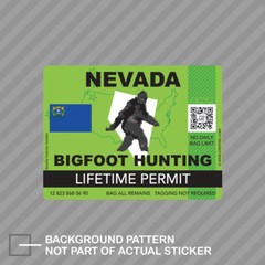 Nevada Bigfoot Hunting Permit Sticker Decal Vinyl Sasquatch Lifetime
