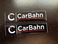 Carbahn Performance Controller Sticker 2pc Set White Black Red 4″x1″