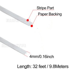1/6″ 4mm Silver Grey Pinstriping Pin Stripe DIY Line Vinyl Tape Decal Sticker