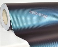12″ x 60″ – 3D Car Chameleon Carbon Fiber Vinyl Wrap Sticker Green / Purple AC