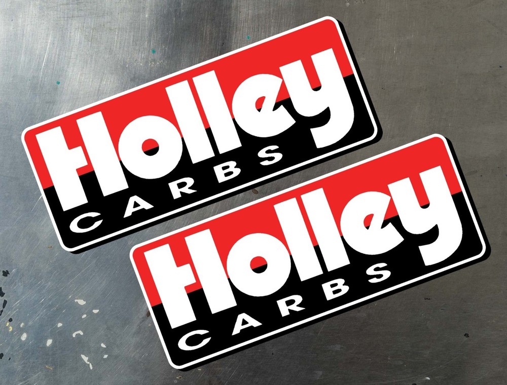 Holley Carbs Logo Water Proof UV Safe Glossy Vinyl Decals x2 Racing
