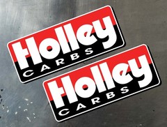 Holley Carbs Logo Water Proof UV Safe Glossy Vinyl Decals x2 Racing