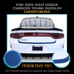 For 2015-2021 Charger Rear Bumper Graphic Overlay Decal – Satin Metallic Vinyl