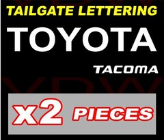 TOYOTA TACOMA TAILGATE Vinyl Decal Sticker Emblem Logo Graphic WHITE