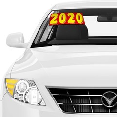 Vinyl Decals for Cars Red and Yellow Large Number Stickers 11 Dozen Windshiel…