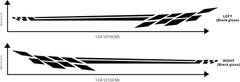 Car Decals Sport Flag Stripe 124” for FOCUS EDGE Vinyl Upper Door Sticker CB118