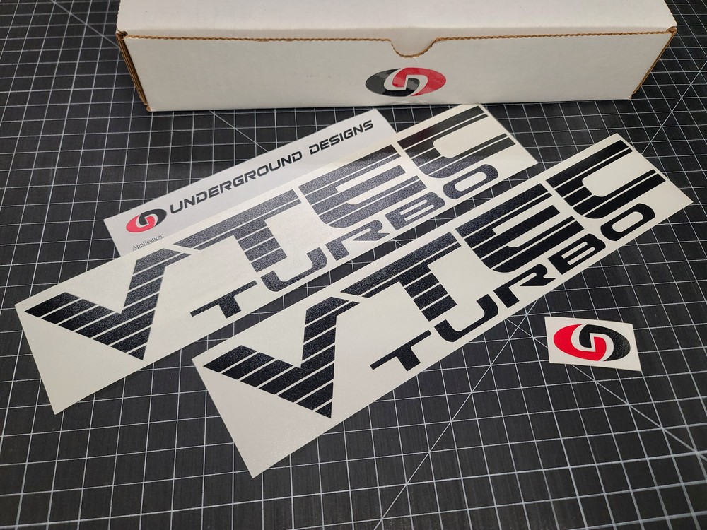 VTEC TURBO Fat Blinds (2-Pack) Vinyl Decal 12″ Sticker fits Honda Civic Si R RSX
