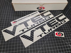 VTEC TURBO Fat Blinds (2-Pack) Vinyl Decal 12″ Sticker fits Honda Civic Si R RSX