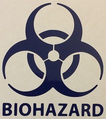 NEW LIME GREEN BIOHAZARD LOGO WARNING DANGER ZOMBIE OUTBREAK VINYL DECAL STICKER