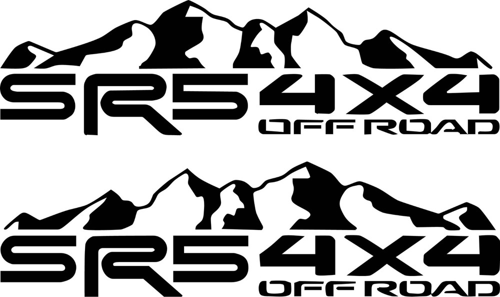 MOUNTAIN 4X4 Compatible with Toyota Tacoma Tundra Truck Bed Vinyl decal set .
