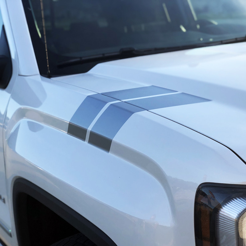 Fender Racing Hash Stripes Vinyl Decal for 2014 2015 2016 2017 2018 GMC Sierra