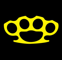 Brass Knuckle Decal Multiple Colors Available Defense Fight Swing Thug LIFE jdm