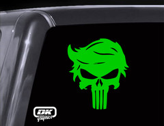 Trump Punisher Skull Vinyl Decal | Car Window Sticker | Laptop decal