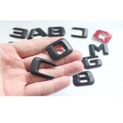 Matt Black 3D Letters Emblems Emblem Sticker for Mercedes Benz W166 W164 ML350