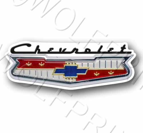 Chevrolet Vintage Style 4.8″ Wide Sticker Decal Chevy