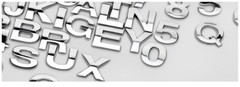 25mm Metal Emblem Chrome Silver Car Sticker Letter Alphabet Number