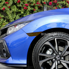 Fits 2016+ Honda Civic Front Reflector Overlay Tint Kit – Smoke Side Marker 18