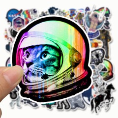 50 pcs Starry Sky Space Astronaut Rocke Sticker Decal For Car Laptop Luggage