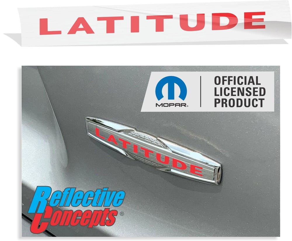LATITUDE Emblem Overlay Decal Sticker – 2014-2021 Cherokee Latitude