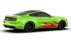 Lower flames side graphics stickers decals compatible with Ford Mustang